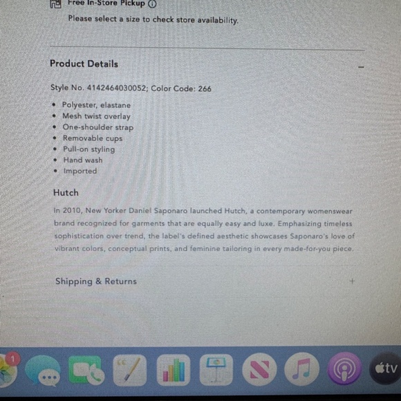 NEW ANTHROPOLOGIE HUTCH  ROWEN WOMENS ONE PIECE SWIMSUIT - Picture 6 of 8